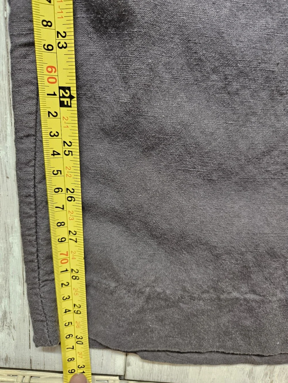 H&M Linen Blend Pull On Wide Leg Pants Drawstring Womens Size M Gray Relaxed